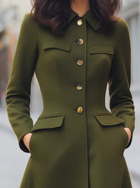 Longline Military-Inspired Coat Dress
