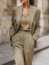 Relaxed Single-Breasted Blazer And Trousers Set