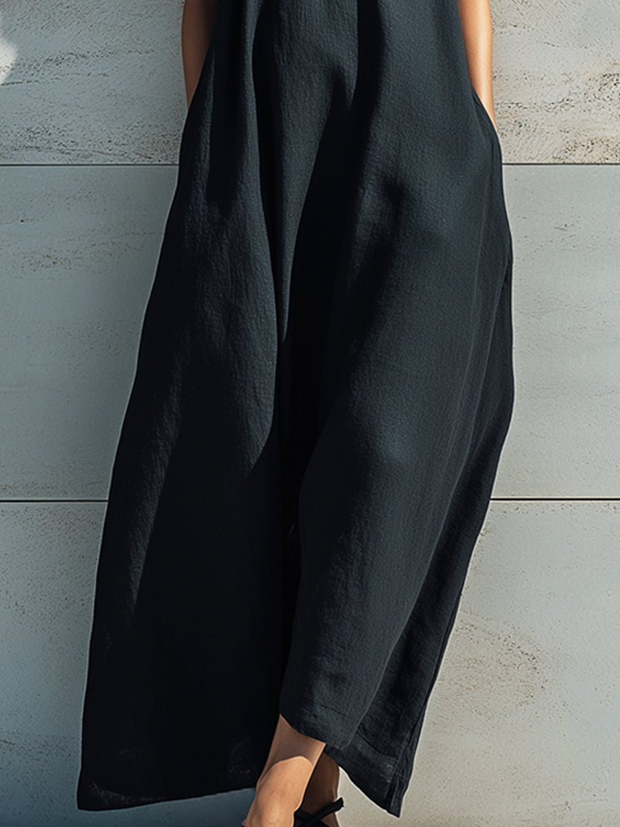 One-Shoulder Draped Bow Detail Maxi Dress