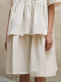 Short Sleeve Peplum Top & A-Line Skirt Coordinated Set