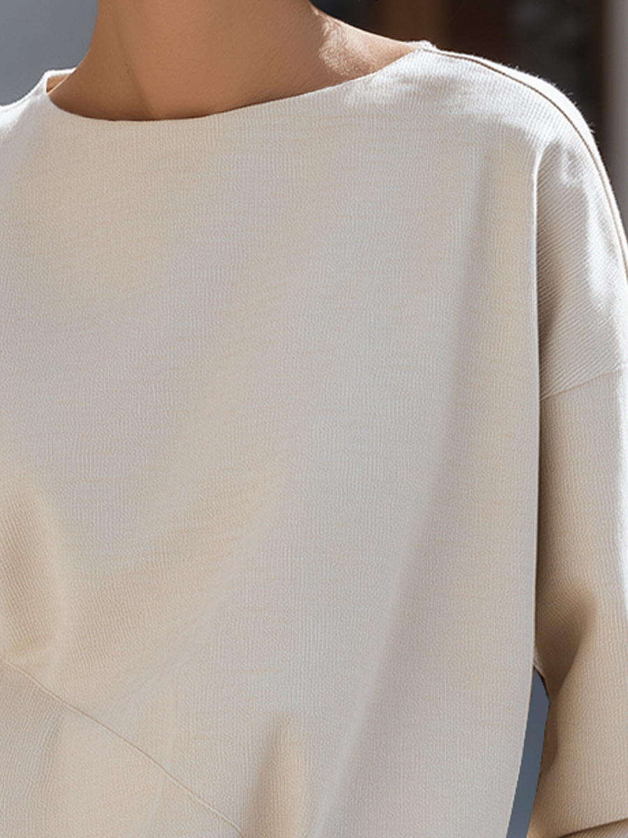 Asymmetric Minimal Texture Blouse