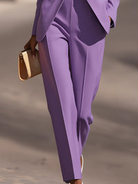 Single-Breasted Tailored Pantsuit Set