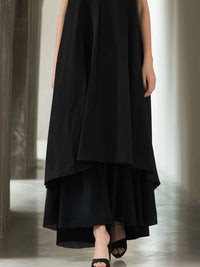 Sleeveless Layered A-Line Maxi Dress