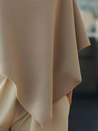 Sand Drape Asymmetric Knit Poncho