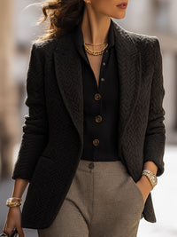 Knitted Woven Blazer