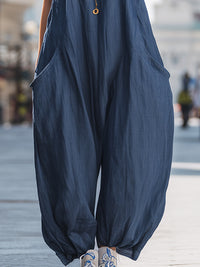 Oversized Denim Wide-Leg Pants