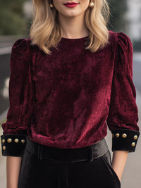 Crimson Corduroy Statement Shirt