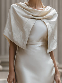 Elegant Draped Capelet Sheath Dress