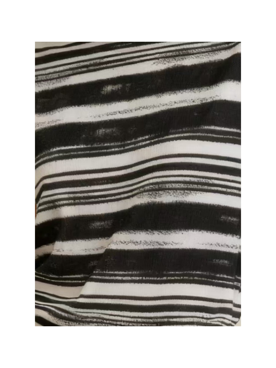 Striped Long Sleeve Bodycon Dress