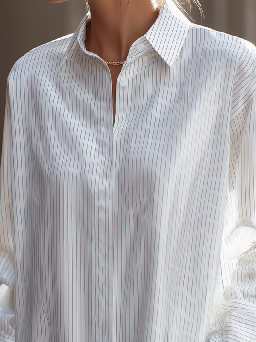 Classic Striped Button-Up Shirt