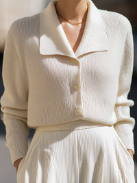 Knit Button-Down Cardigan