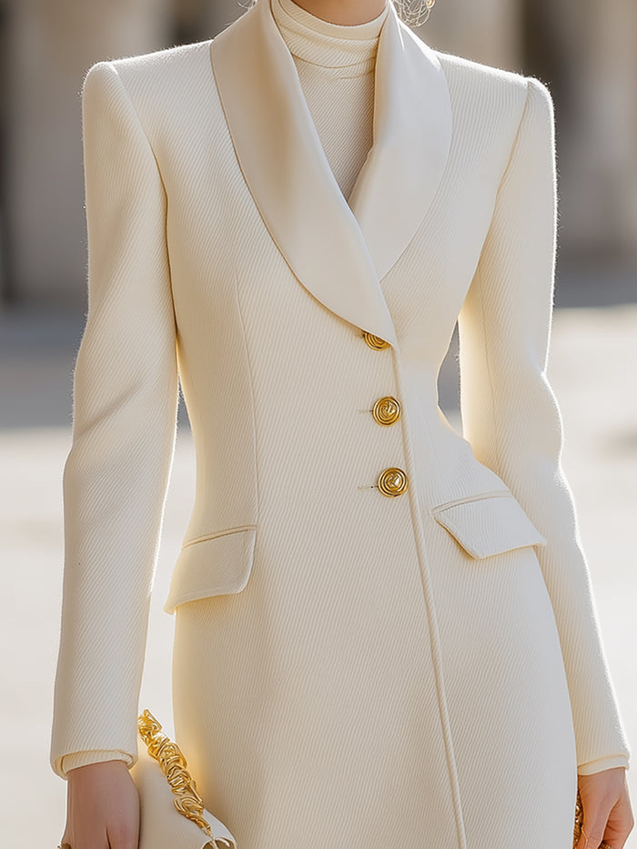 Shawl-Collar Blazer Mini Dress