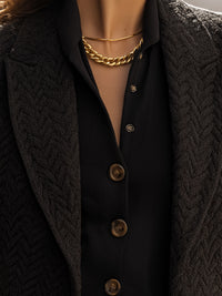 Knitted Woven Blazer