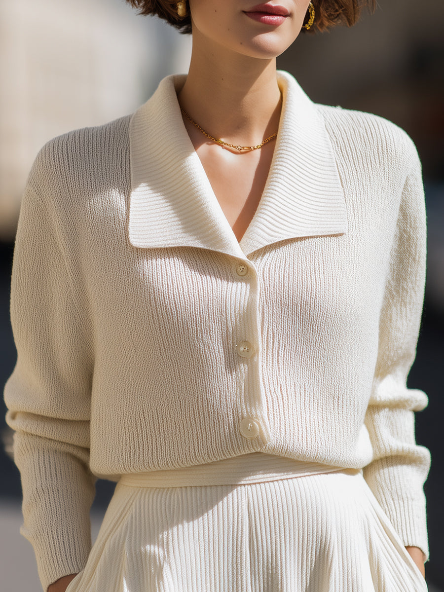 Knit Button-Down Cardigan
