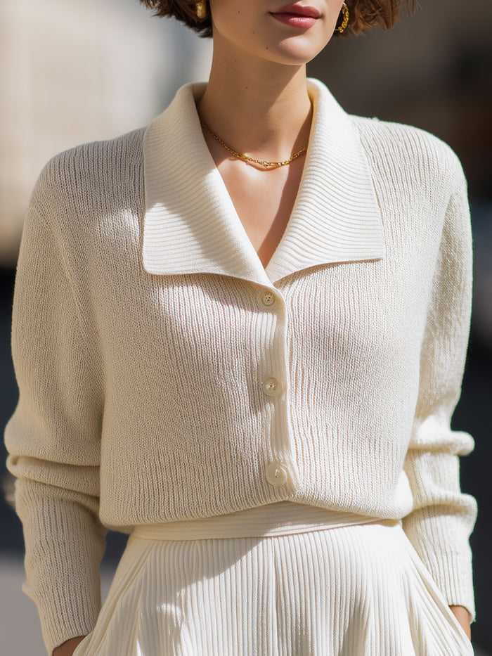 Knit Button-Down Cardigan
