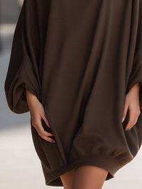 Oversized Turtleneck Cocoon Sweater Dress