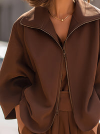Minimalist, Old-money Casual Zip-up Jacket