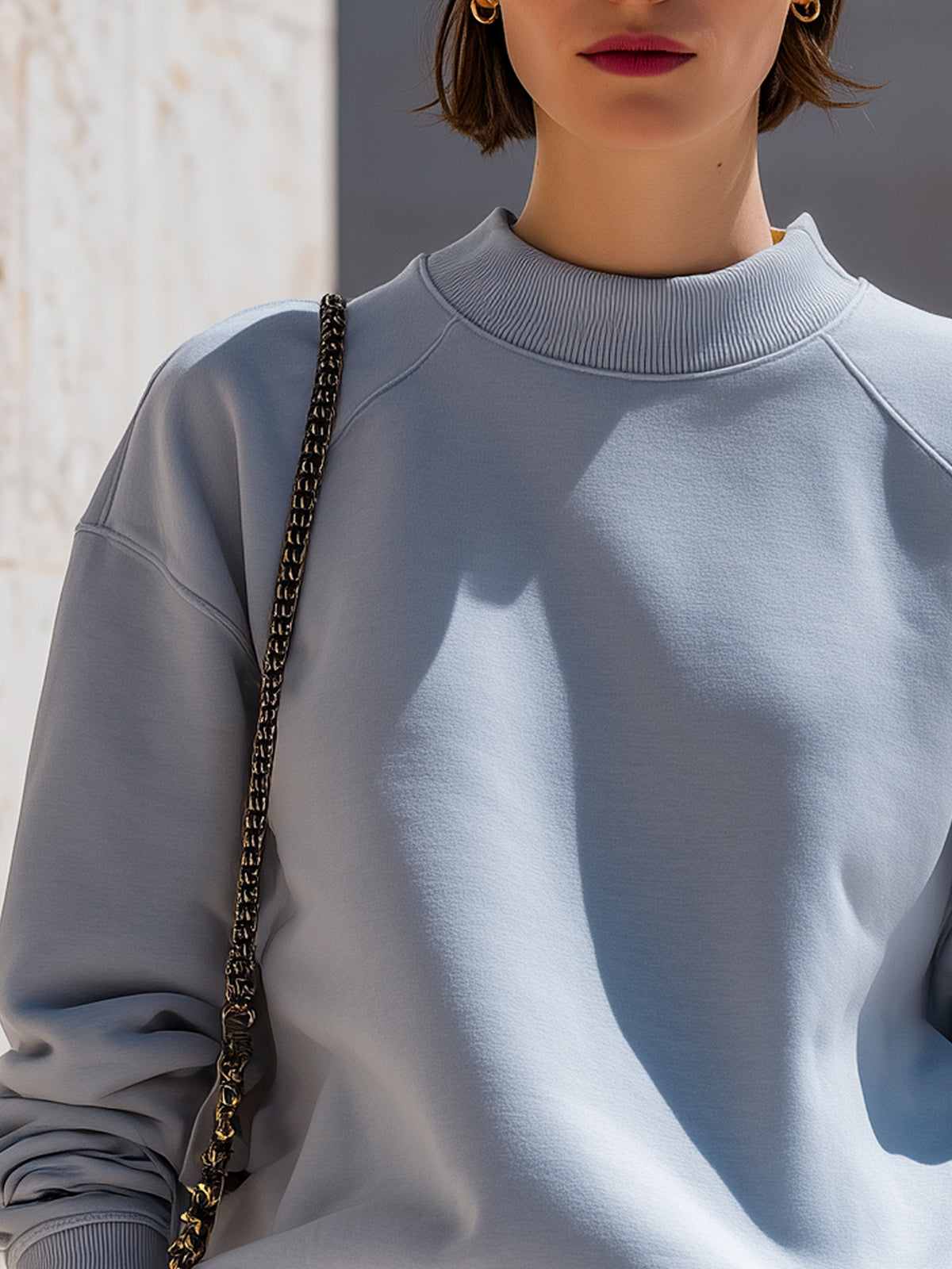 Relaxed Crewneck Soft-Touch Urban Top