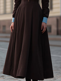Two-Tone Vintage-Inspired Midi Dress