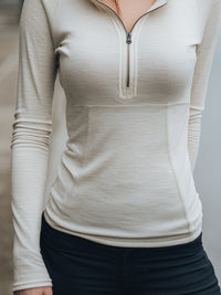 Zip-Up Hoodie With Ribbed Detailing