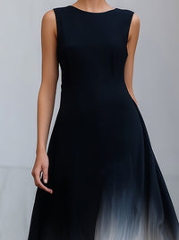Midnight Ombre Belted Sleeveless Maxi Dress