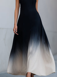 Midnight Ombre Belted Sleeveless Maxi Dress
