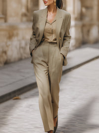 Relaxed Single-Breasted Blazer And Trousers Set