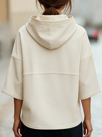 Hooded Short-Sleeve Minimalist Top
