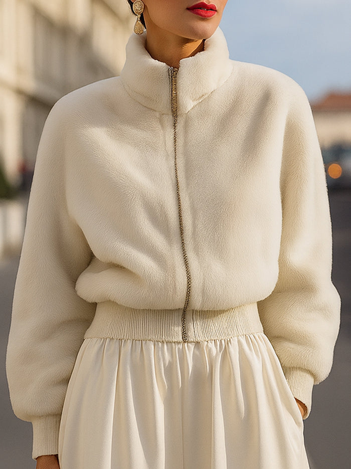 Faux Fur Bomber Jacket