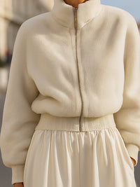 Faux Fur Bomber Jacket