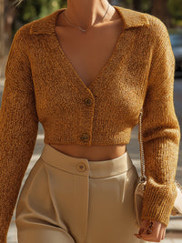 Autumn Atmosphere Short Knitted Cardigan
