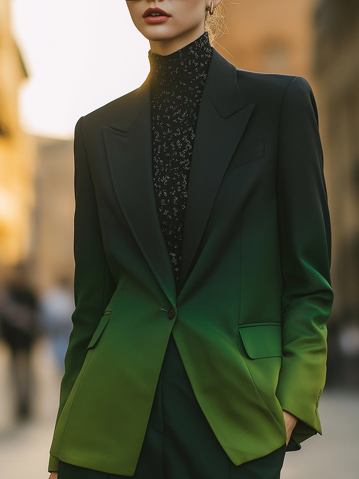 Ombre Tailored Blazer Suit