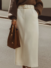 Wool-Blend Sweater With Voluminous Sleeves