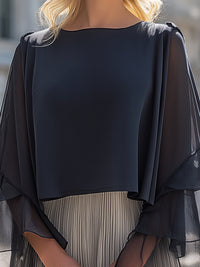 Tiered Ruffle Sleeve Chiffon Elegance Blouse