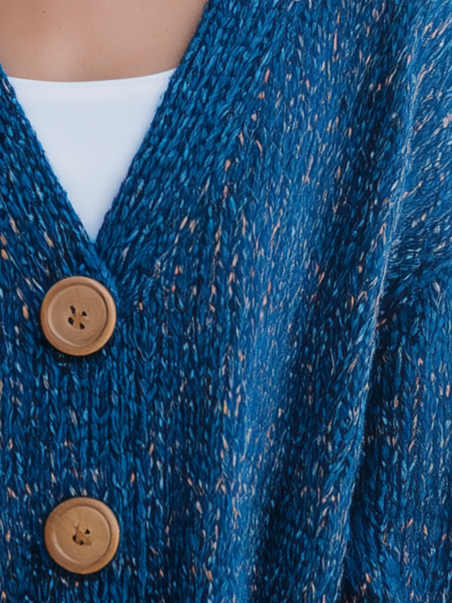 Chunky Knit Cardigan With Button Front