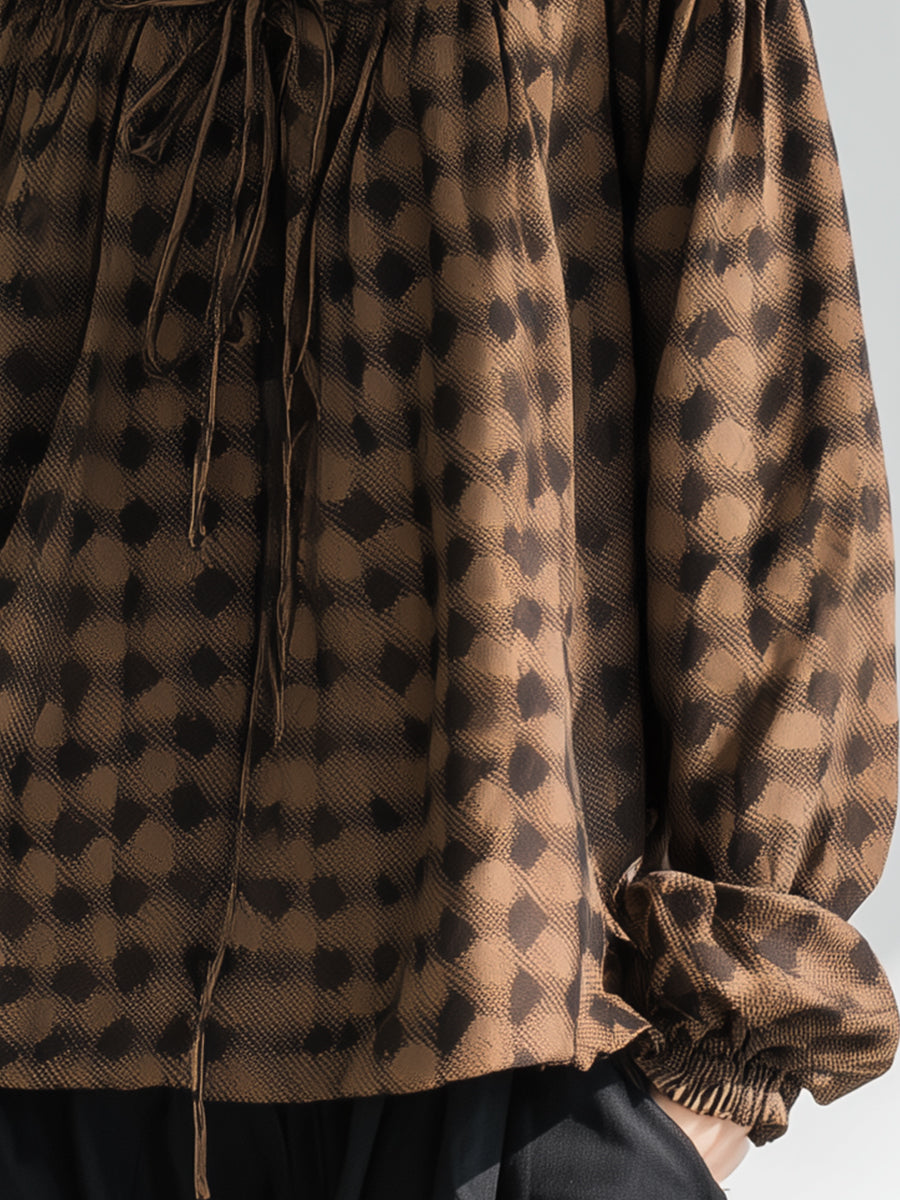 Printed Off-Shoulder Tie-Front Blouse With Adjustable Straps