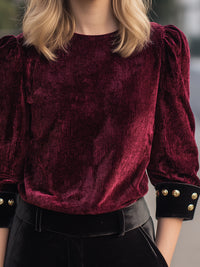 Crimson Corduroy Statement Shirt