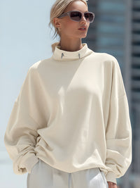 High-Neck Relaxed Sweatshirt