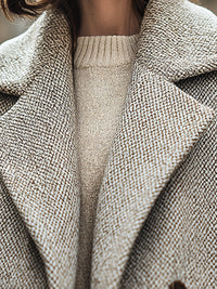 Textured Wool-Blend Cropped Coat