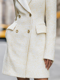 Tweed Double-Breasted Blazer Dress