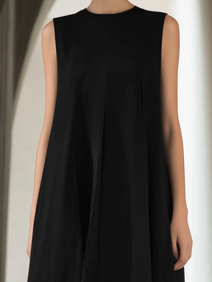 Sleeveless Layered A-Line Maxi Dress