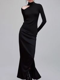 Asymmetric Cut-Out Top And Maxi Skirt Set