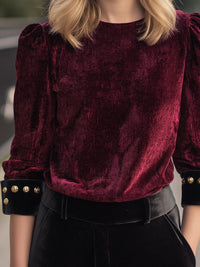 Crimson Corduroy Statement Shirt