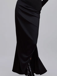 Asymmetric Cut-Out Top And Maxi Skirt Set