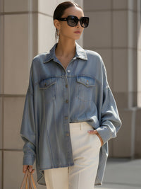 Light Blue Oversized Denim Shirt