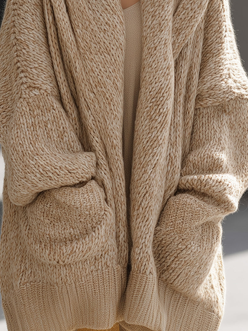 Oversized Hooded Chunky Knit Cardigan