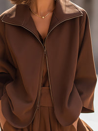 Minimalist, Old-money Casual Zip-up Jacket