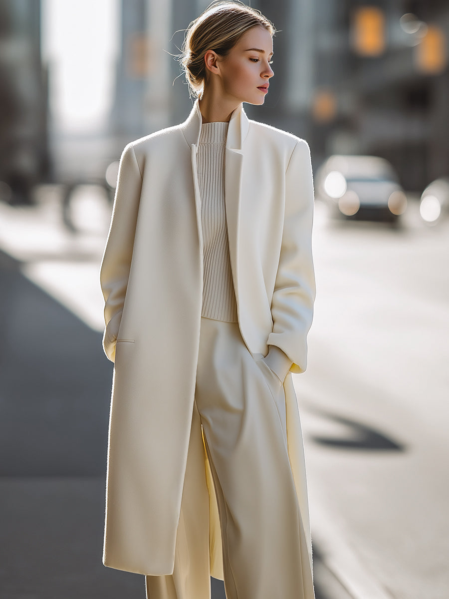 Structured Minimalist Wool Coat