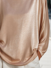 Satin-Soft Dolman Sleeve Luxe Blouse