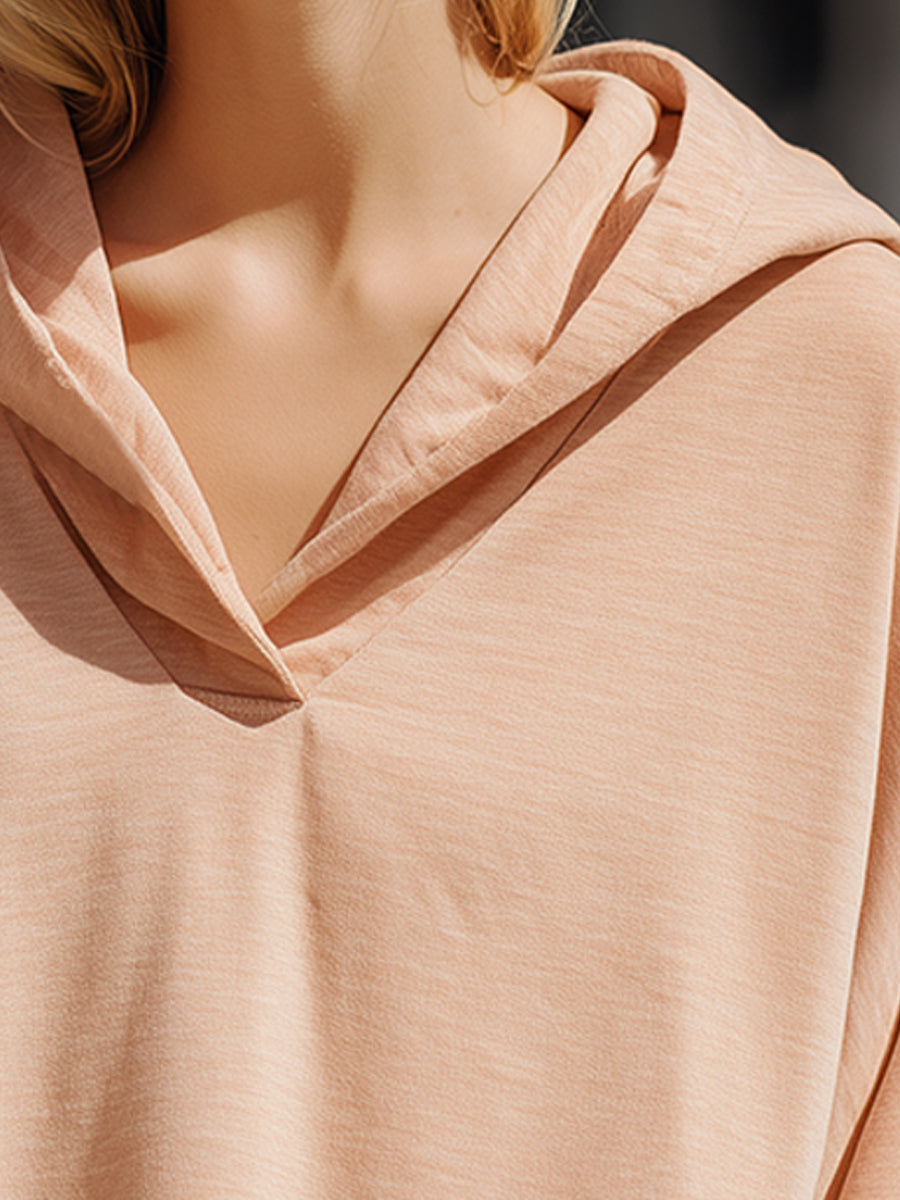 Apricot Relaxed Hoodie Sweatshirt
